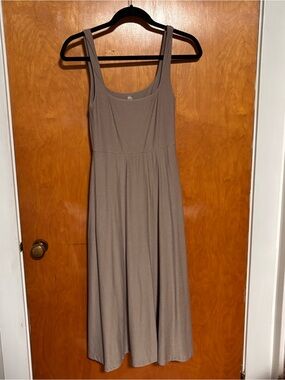 Beyond Yoga Featherweight At The Ready Square Neck Midi Dress Size Small